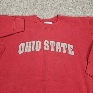 Vintage Ohio State Buckeyes Red Crewneck‎ Sweatshirt College Medium